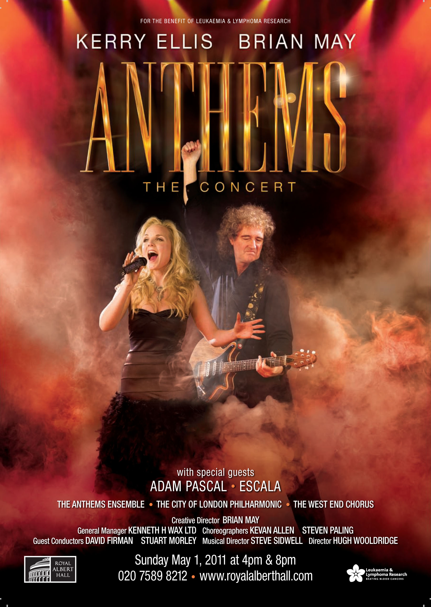 Brian May i Kerry Ellis plakat Anthems The Concert